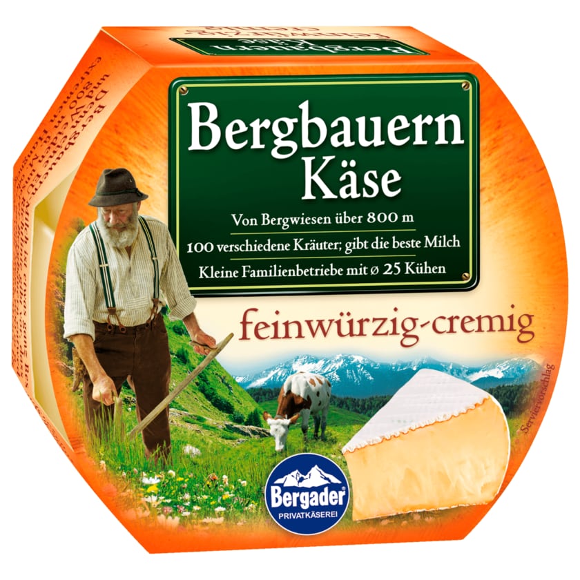 Bergader Bergbauern Käse Minitorte feinwürzig cremig 150g